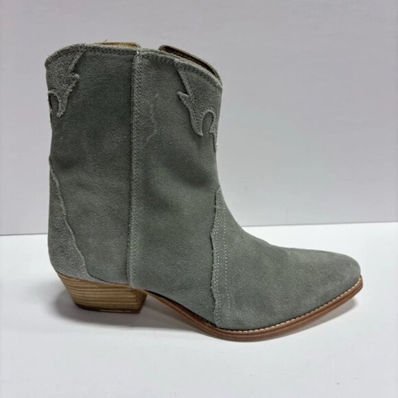 Free People Women’s New Frontier Dusty Blue Western Boots Size US 9M EU 39